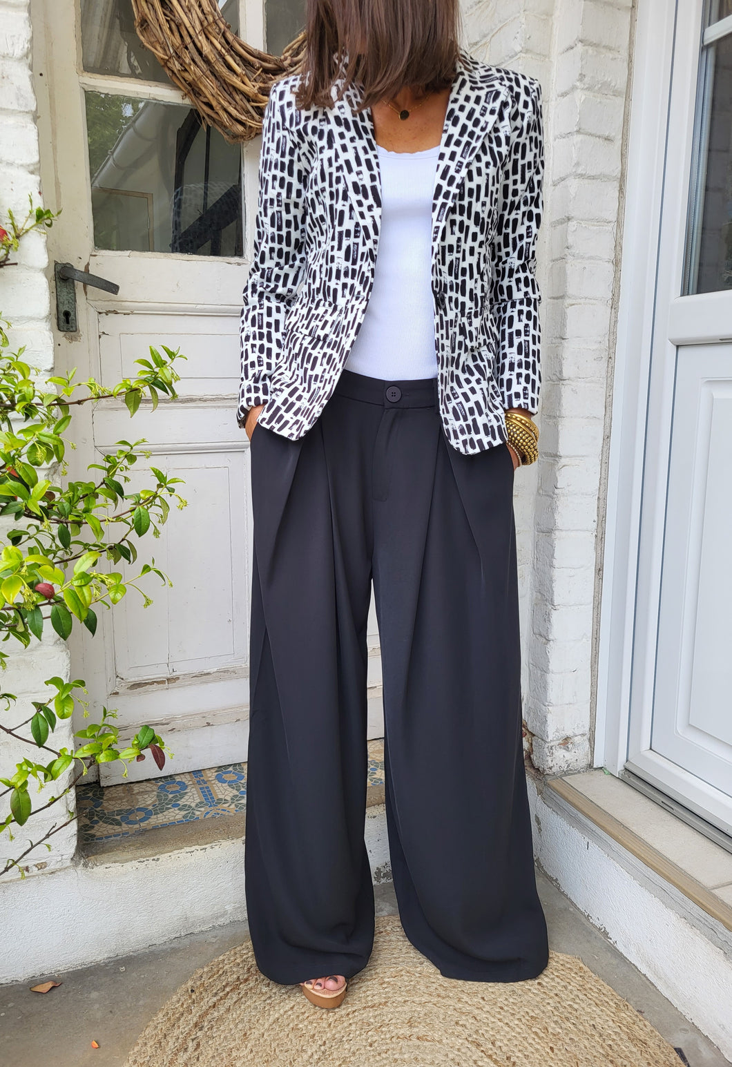 Pantalon tailleur pinces