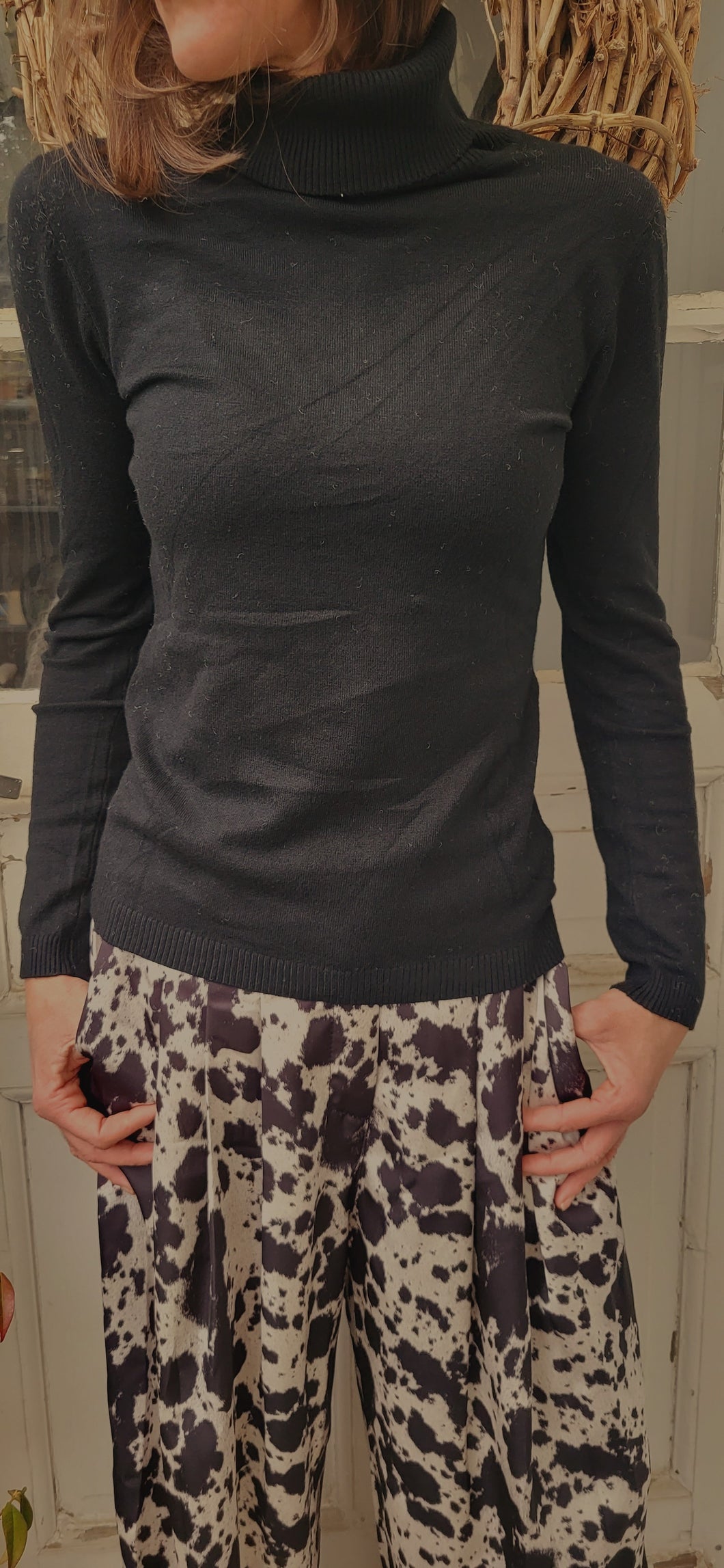 Pull col roulé Noir / Ecru / Marine / Beige / Gris / Kaki / Chocolat / Ecru