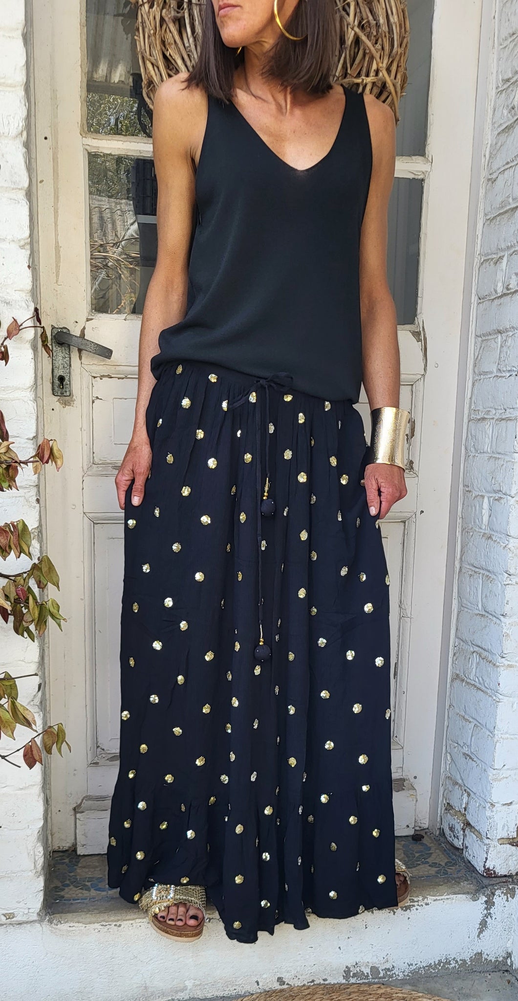 Jupe longue sequins
