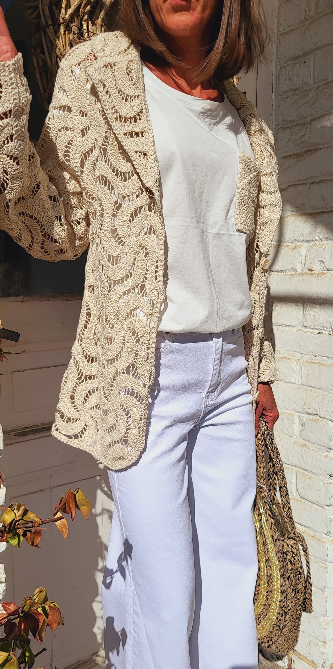 Veste blazer crochet