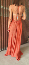 Charger l&#39;image dans la galerie, Robe terracotta perles dos
