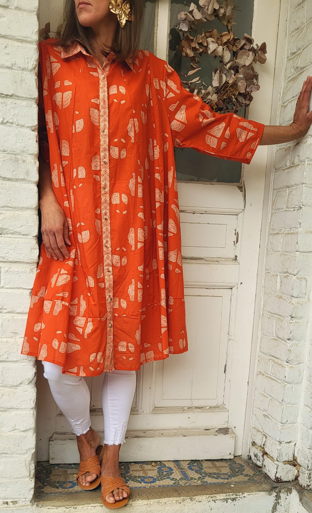 Robe courte rouille