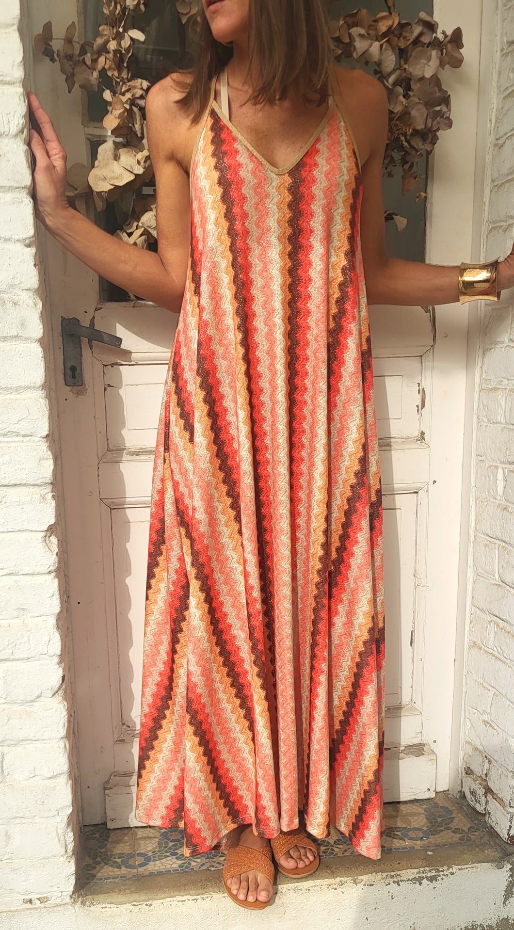 Robe zig zag imprimée