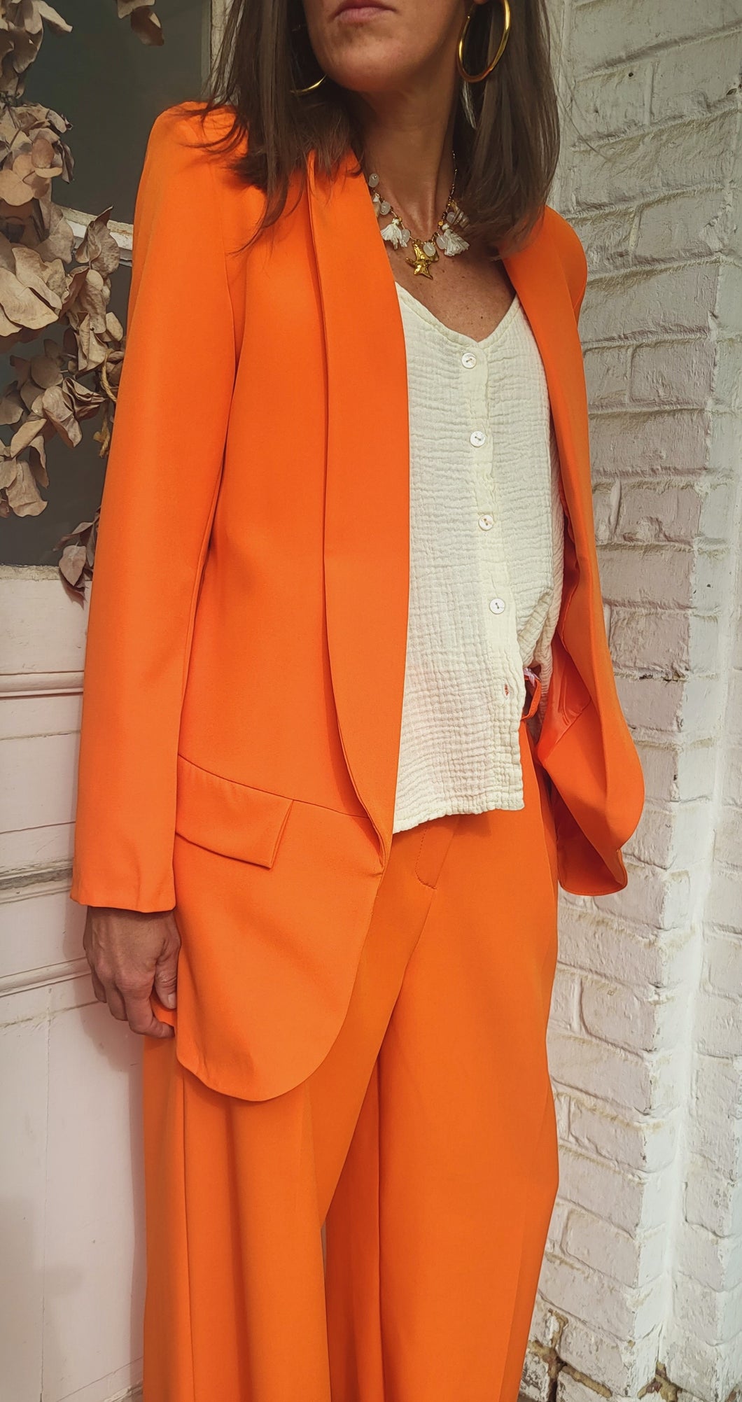 Veste blazer orange