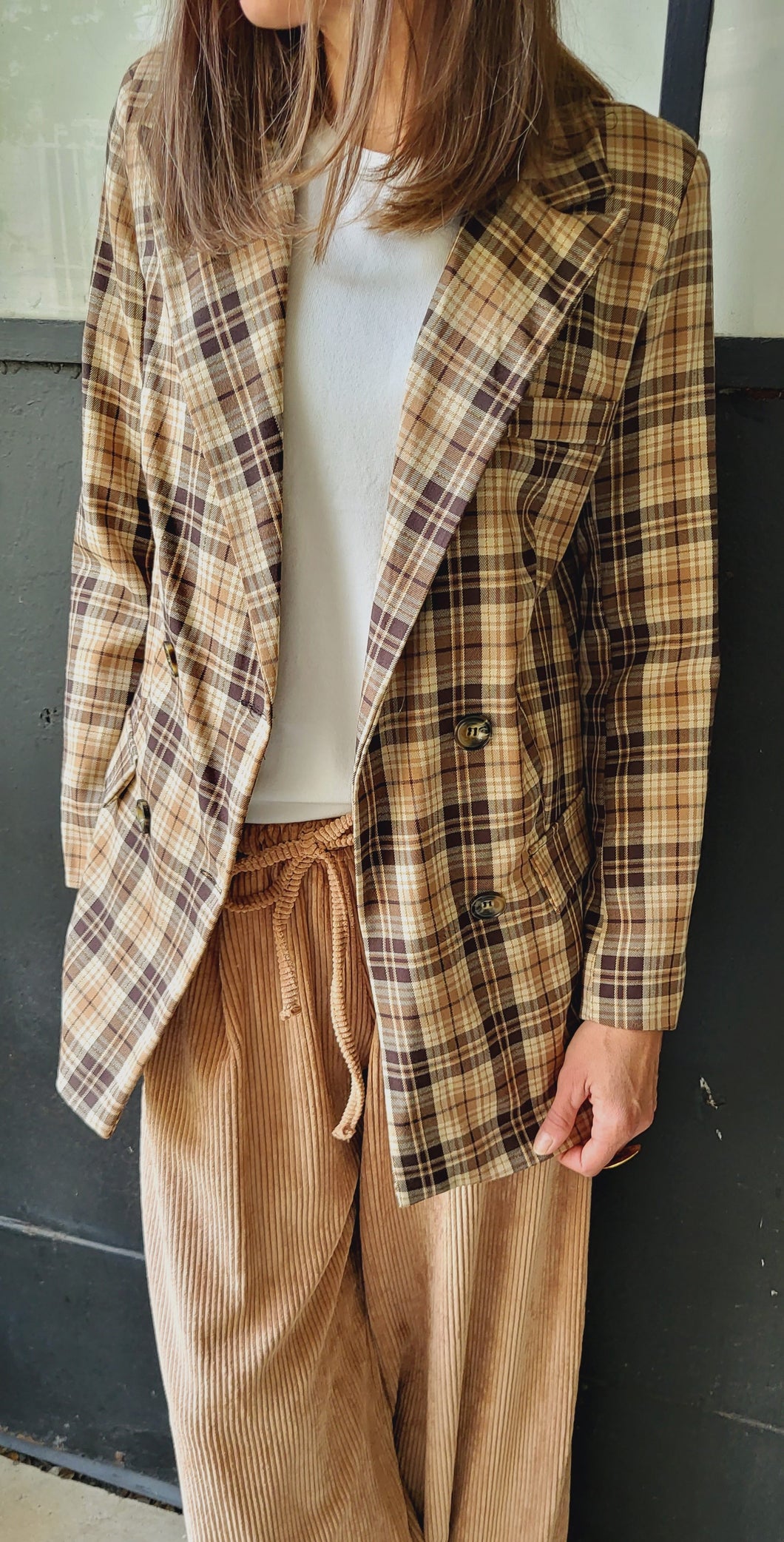 Veste blazer carreaux