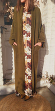 Charger l&#39;image dans la galerie, Gilet veste long Kaki / Noir / Gris
