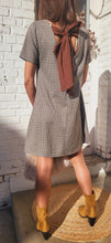 Charger l&#39;image dans la galerie, Robe pied de poule nœud
