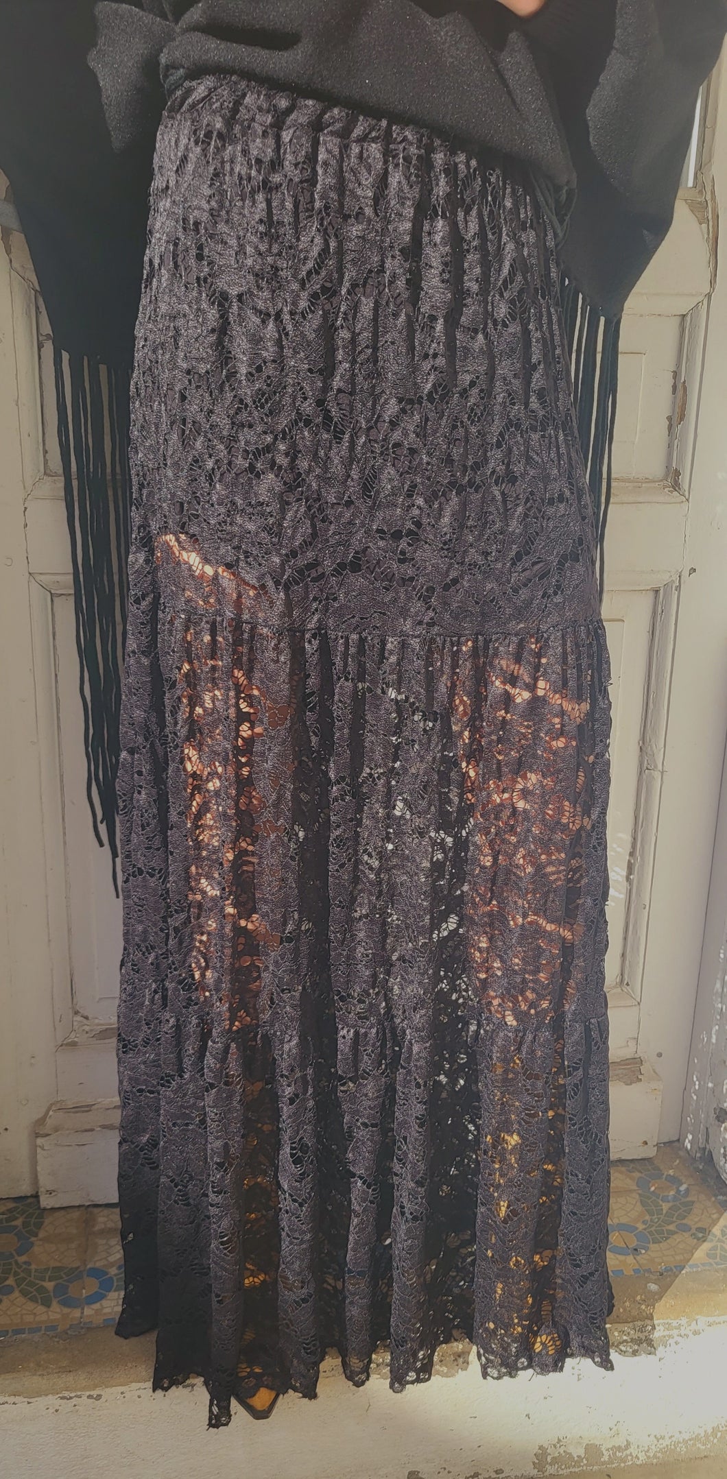 Jupe longue dentelle