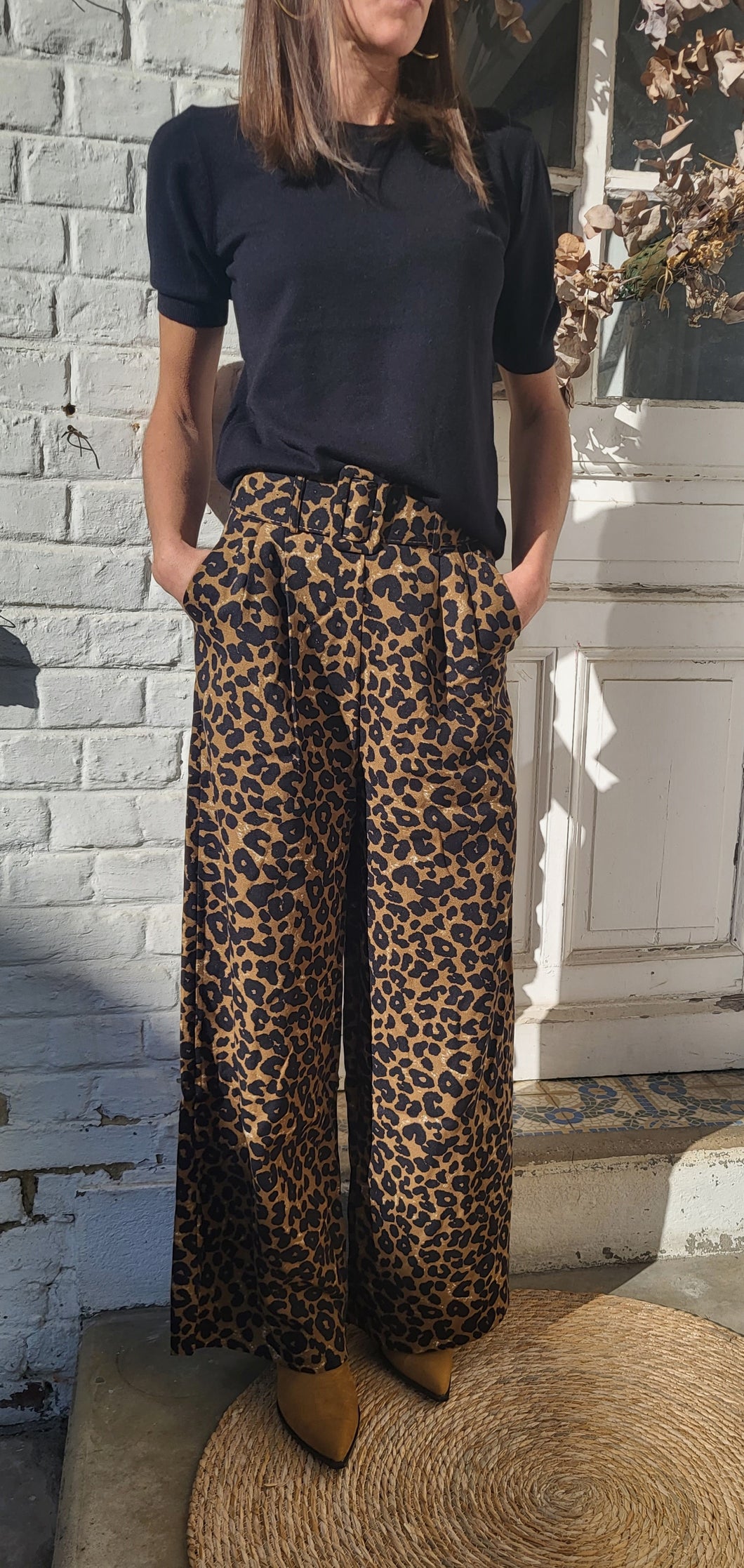 Pantalon léo ceinturé