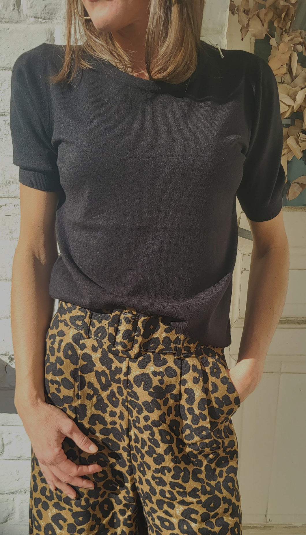 Tee shirt maille noir/choco/marine/bordeaux/taupe/beige