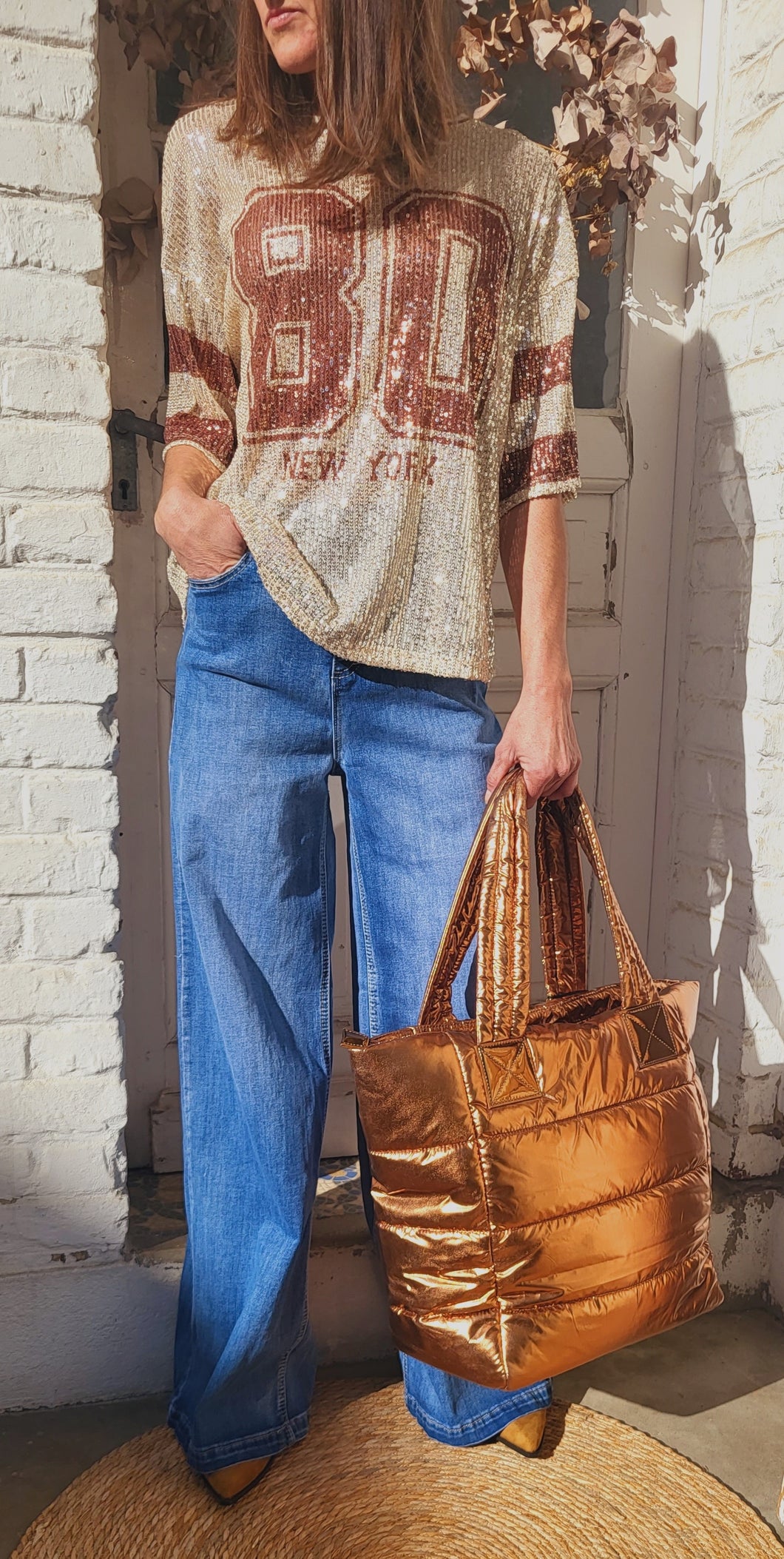 Tee shirt sequins 80