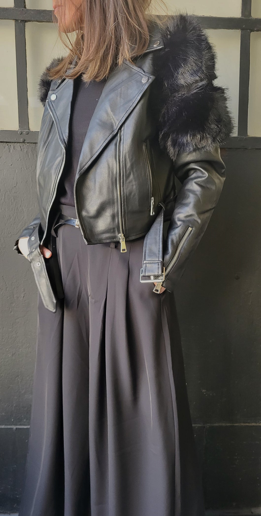 Perfecto épaule fourrure