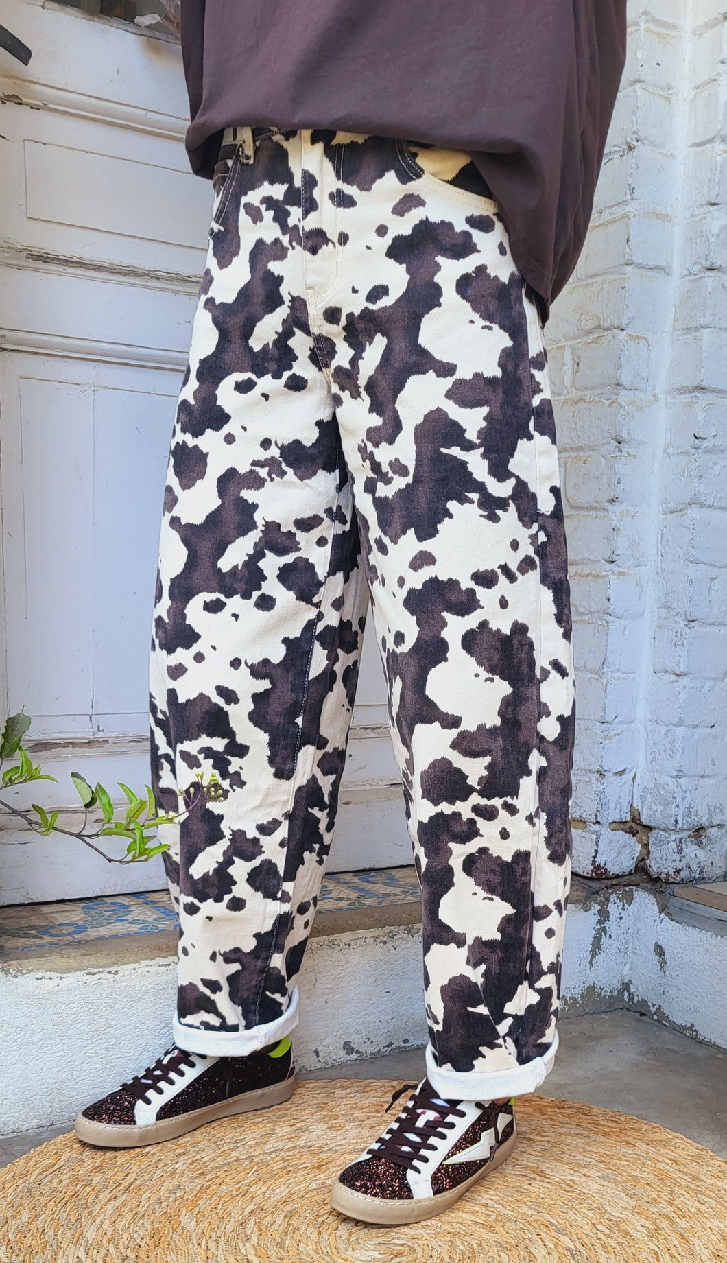Pantalon balloon vache