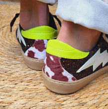 Charger l&#39;image dans la galerie, Baskets basses pailletées chocolat
