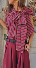 Charger l&#39;image dans la galerie, Top nœud rayé bordeaux
