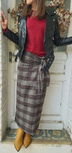 Charger l&#39;image dans la galerie, Jupe carreaux gris bordeaux
