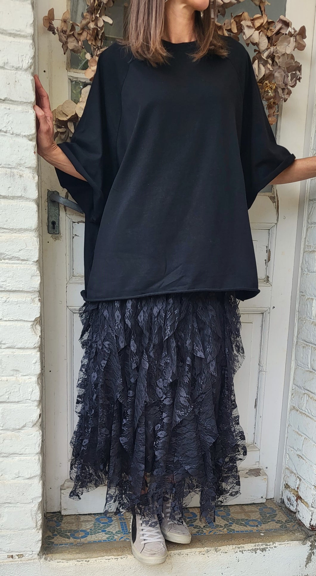 Tee shirt oversize black