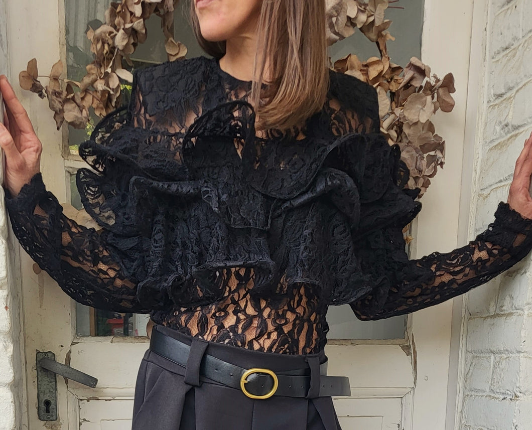 Haut dentelle froufrou