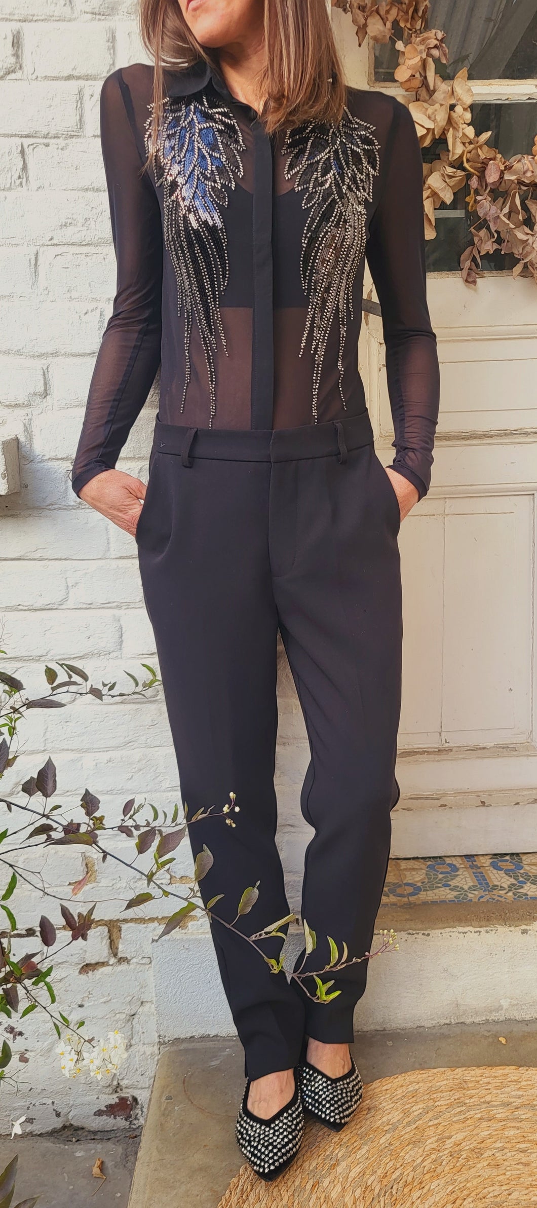 Pantalon tailleur cigarette