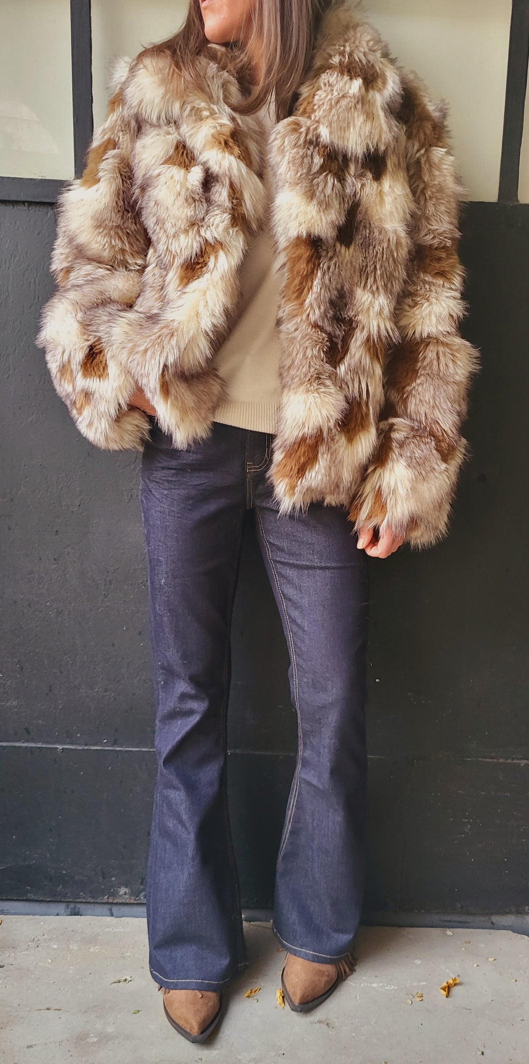 Blouson fausse fourrure