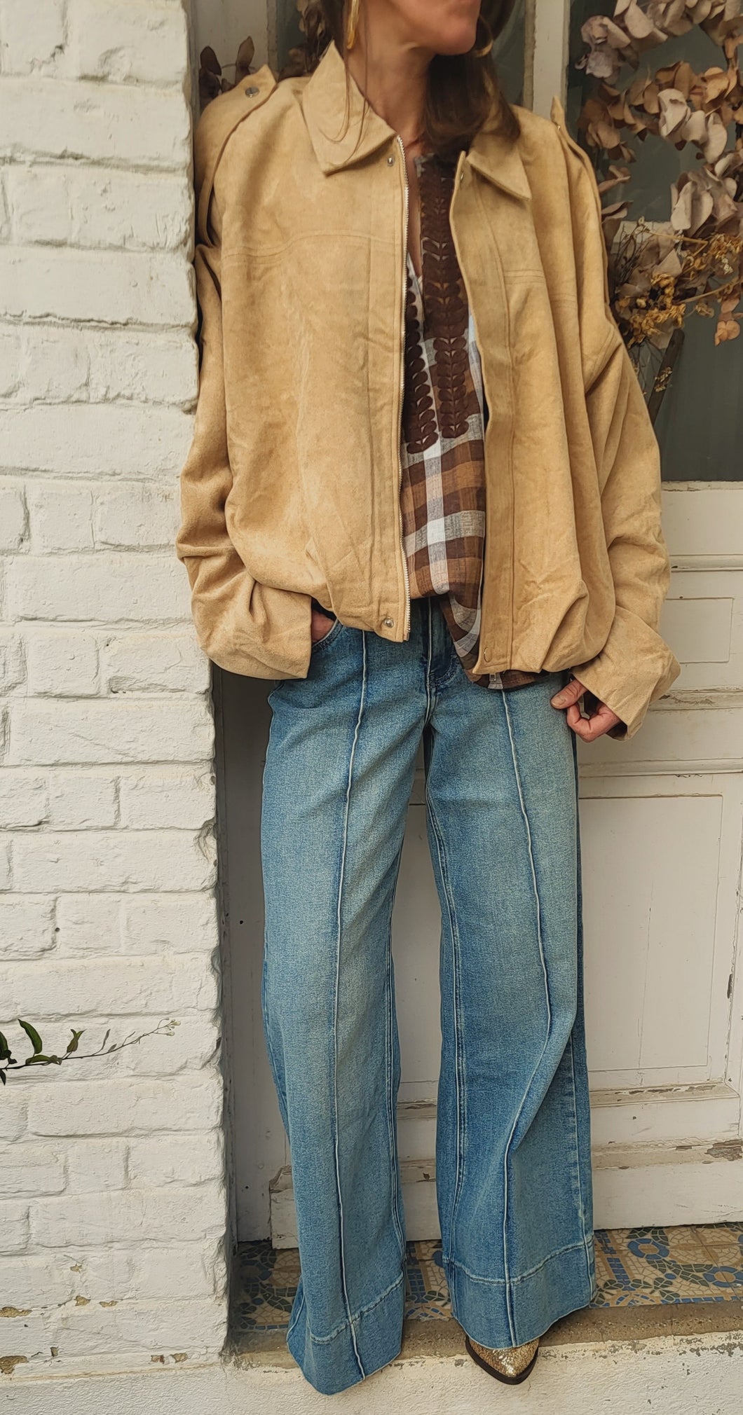 Veste bomber effet daim