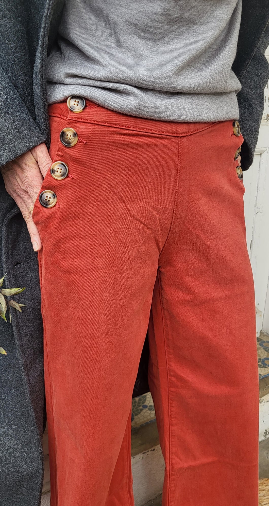 Pantalon pont brique