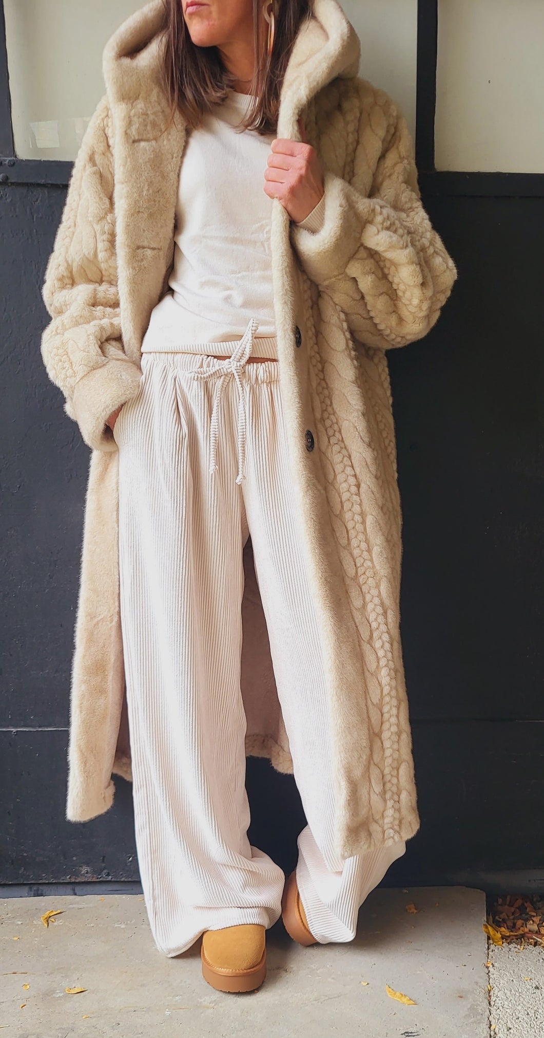 Manteau capuche cocooning