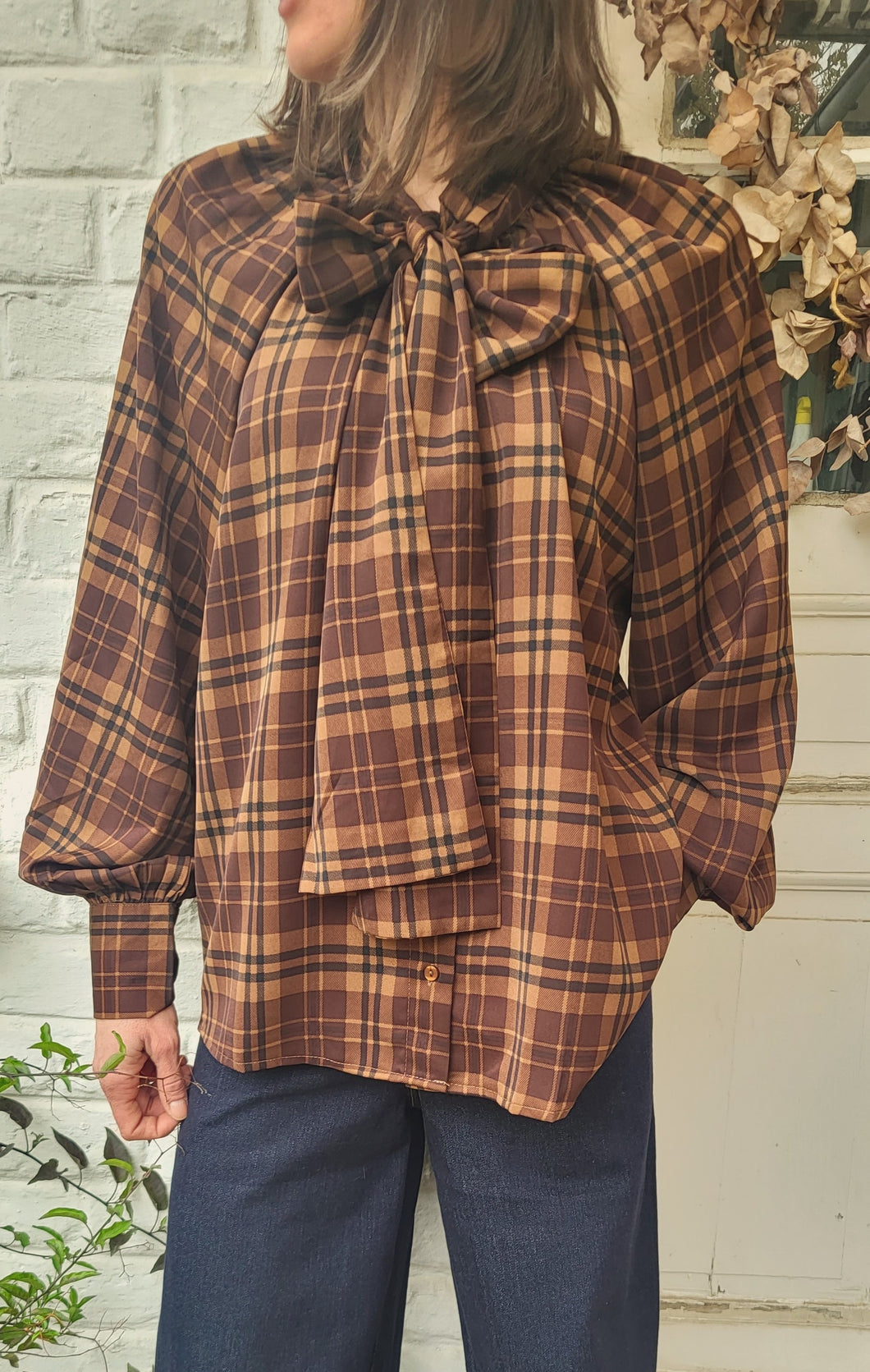 Chemise carreaux chocolat