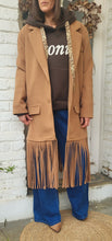 Charger l&#39;image dans la galerie, Manteau franges camel
