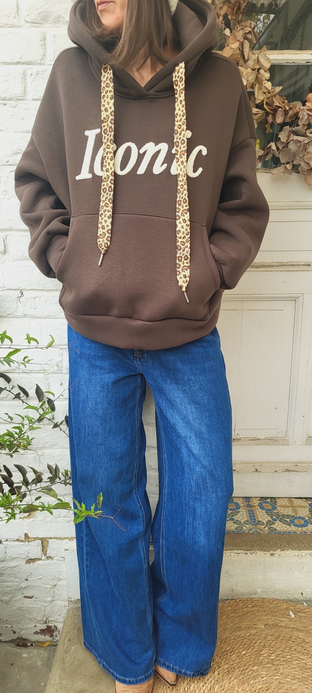 Pull sweat iconic chocolat