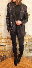 Charger l'image dans la galerie, Veste blazer sequins noir
