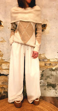 Charger l'image dans la galerie, Pull jacquard beige ou chocolat
