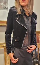 Charger l'image dans la galerie, Perfecto velours ras noir
