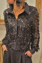 Charger l'image dans la galerie, Chemise franges sequins noirs
