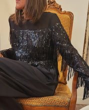 Charger l'image dans la galerie, Haut charleston sequins noirs
