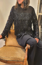 Charger l'image dans la galerie, Haut charleston sequins noirs

