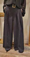 Charger l'image dans la galerie, Pantalon large noir strass
