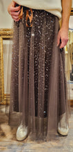Charger l'image dans la galerie, Jupon tulle sequins Chocolat  / Noir
