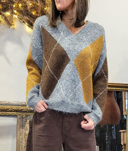 Charger l'image dans la galerie, Pull jacquard gris chocolat
