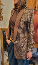 Charger l'image dans la galerie, Blazer chocolat sequins
