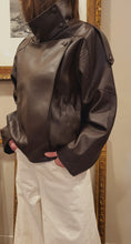 Charger l'image dans la galerie, Blouson aviateur simili chocolat
