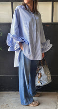 Charger l'image dans la galerie, Chemise rayée longue Marine / Bleu / Rose
