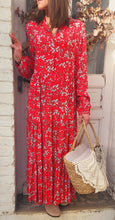 Charger l'image dans la galerie, Robe longue fleurie rouge
