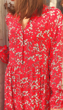 Charger l'image dans la galerie, Robe longue fleurie rouge
