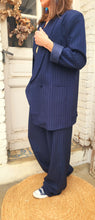 Charger l'image dans la galerie, Blazer rayé marine oversize
