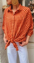 Charger l'image dans la galerie, Chemise gaufré carreaux oversize
