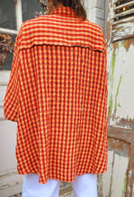 Charger l'image dans la galerie, Chemise gaufré carreaux oversize
