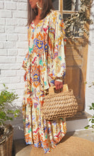 Charger l'image dans la galerie, Robe bohême beige flowers
