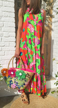 Charger l'image dans la galerie, Robe flowers verte
