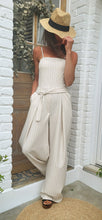 Charger l'image dans la galerie, Combinaison bustier rayée beige ou marine
